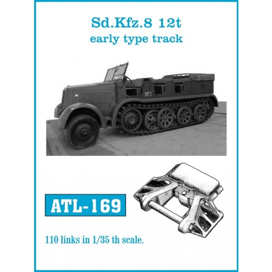 1/35 SdKfz.8 12ton Early Type Metal Tracks (110 links)