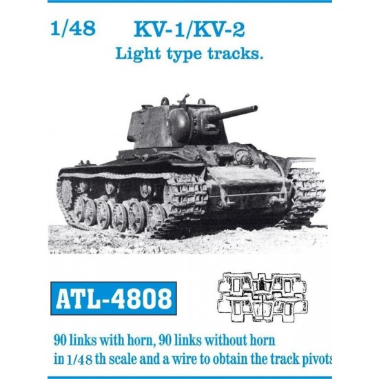 1/48 Soviet KV-1 / KV-2 Light Type Tank Metal Tracks (90 links)