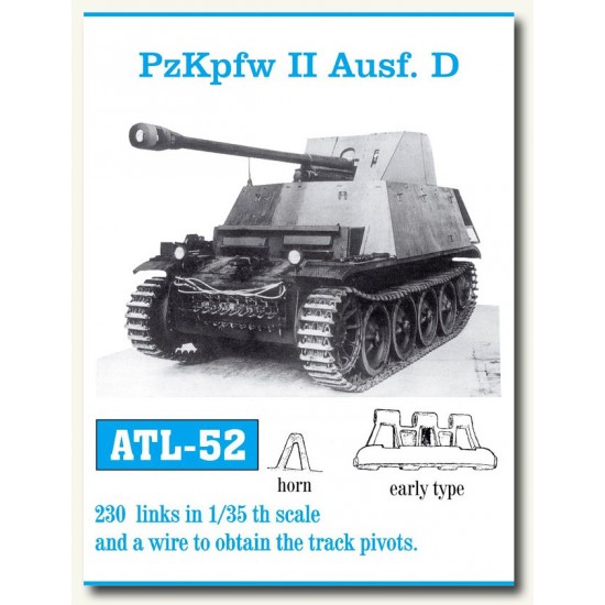 Metal Tracks for 1/35 German Panzer II Ausf.D (Early Type) (230 links)