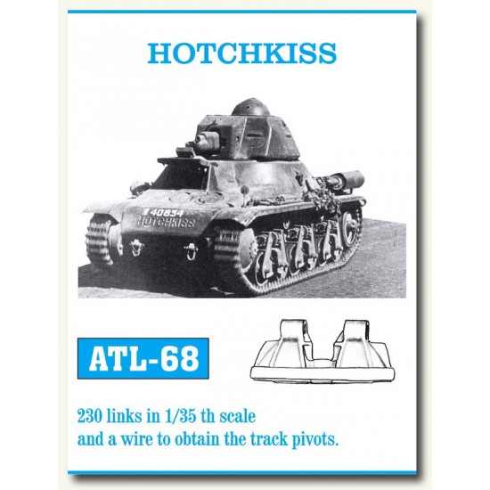 Metal Tracks for 1/35 French Hotchkiss Tank (230 links)