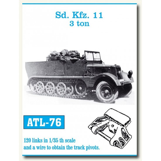 Metal Tracks for 1/35 SdKfz.11 3t Half-track (120 links)