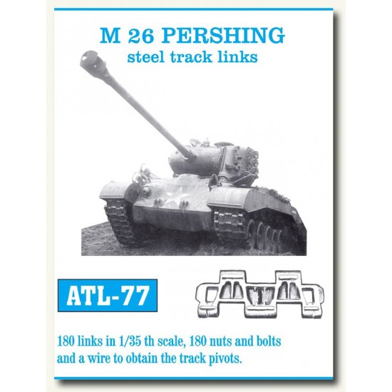 Metal Tracks for 1/35 American M26 Pershing Heavy Tank (180 links)