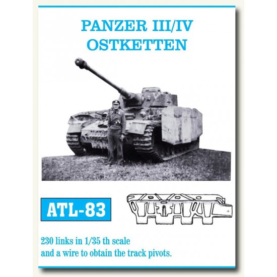 Metal Tracks for 1/35 Panzer III/IV Ostketten (230 links)