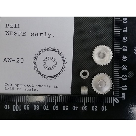 1/35 Metal Wheels for Panzer II / Wespe Early model