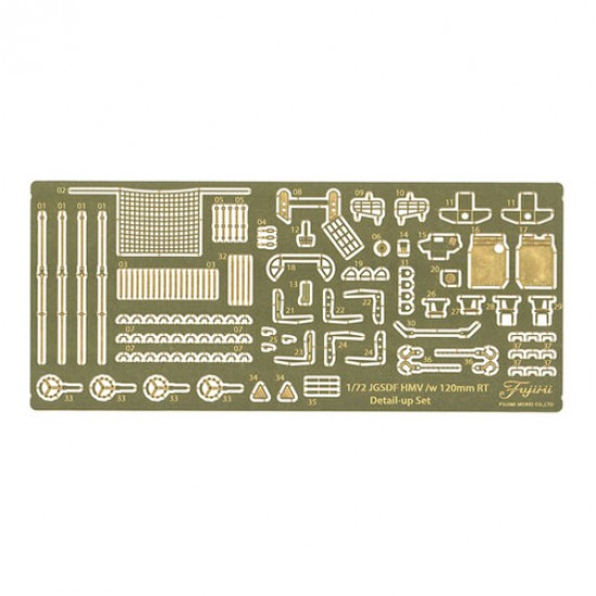 1/72 Genuine Photo-Etched Parts for JGSDF Heavy Mortar Tractor/Mortier 120mmRT (Mi-207)