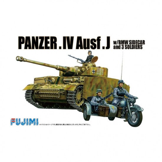 1/76 (WA12) Panzer. IV Ausf.J w/BMW Sidecar and 3 Soldiers