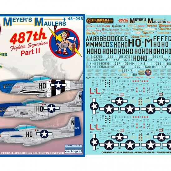 1/48 P-51 Mustang Meyer's Maulers Decal Part II