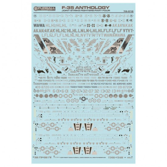 1/72 F-35A Anthology PT IV Decals for Meng/Tamiya kits