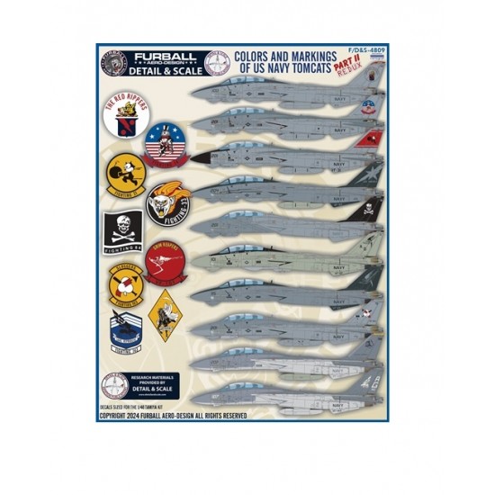 1/48 USN Tomcats Decal P.II - Atlantic Fleet F-14A/B Colours and Markings (REDUX)