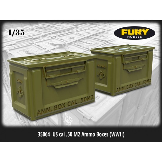 1/35 WWII US cal .50 M2 Ammo Boxes (6pcs)