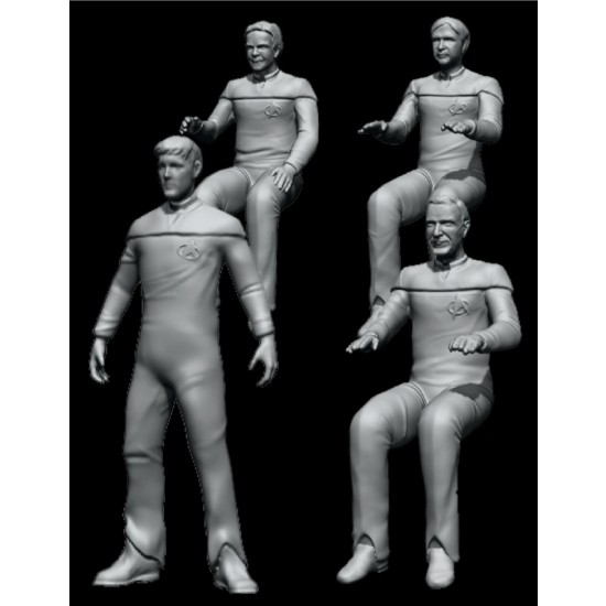 1/72 Star Trek DS9 Danube-class Cockpit Crew (4 resin figures)