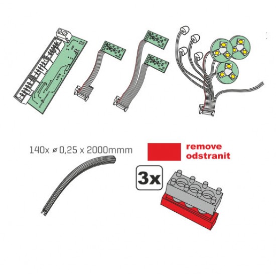 1/2700 Star Destroyer Lighting kits for Zvezda / Revell kits