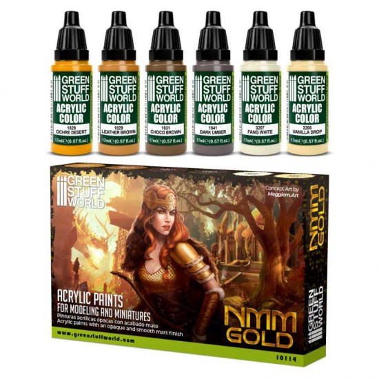 Acrylic Paint Set - NMM Gold (6x 17ml)