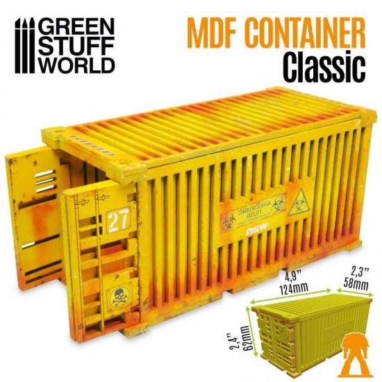 1/48, 1/35 Classic Shipping Container (MDF wood, cardboard)