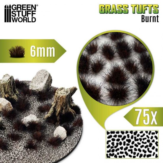 Burnt Grass Tufts XXL (Fiber Size: 6mm high, 75pcs)