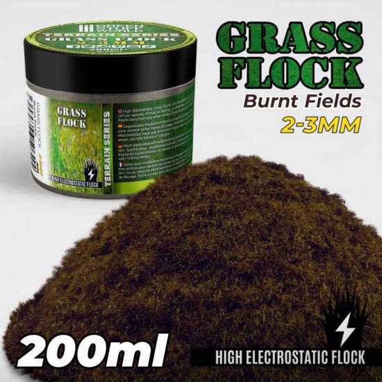 Grass Flock - Burnt Fields 2-3mm (200ml high electrostatic flock)