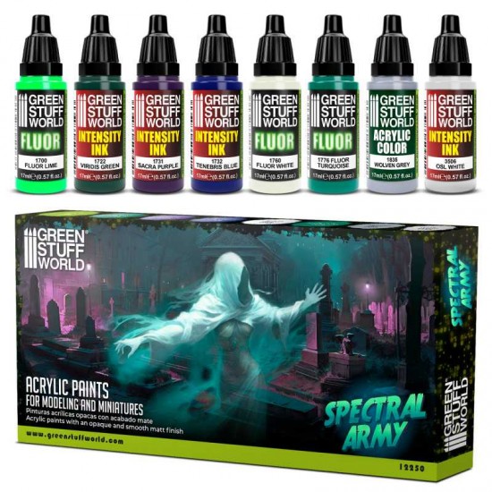 Acrylic Paint Set - Spectral Army (8x 17ml, matt finish)