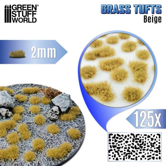 Beige Grass Tufts XXL (Fiber Size: 2mm high, 125pcs)