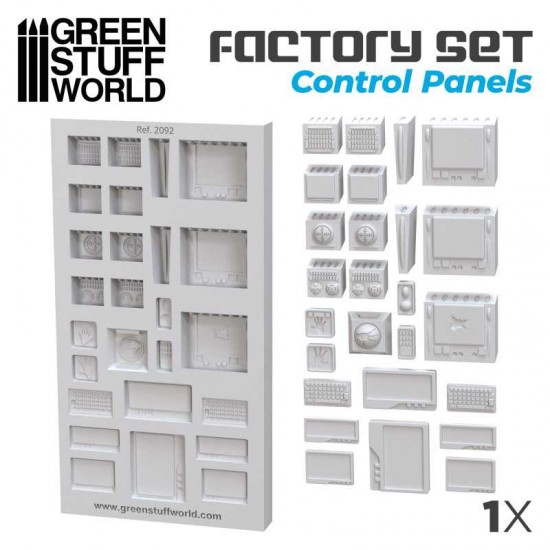 Factory Silicone Molds - Control Panels (surface area measuring 6x12cm)