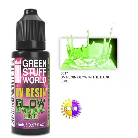 Glow-In-The-Dark Lime UV Resin (17ml/0.57 fl.oz)