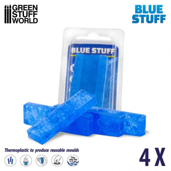 Blue Stuff Mold 4 Bars (thermoplastic molding material)