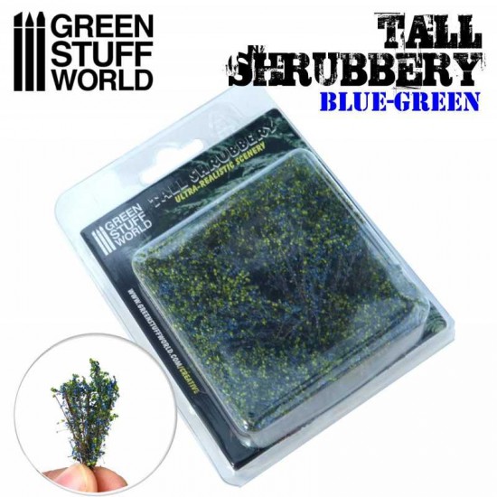 Tall Shrubbery - Blue Green (8x8x3cm, each stem approx 4cm long)