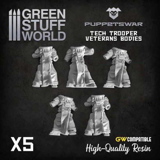 Puppetswar Technological Soldier Bodies #2 for 28/32mm Wargame Miniatures