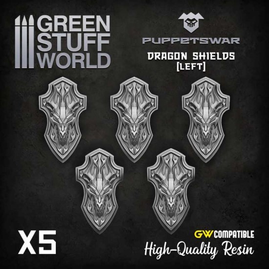 Puppetswar Dragon Shields for 28/32mm Wargame Miniatures