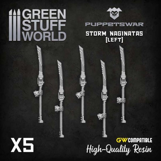 Puppetswar Naginata for Storms - Right Hands for 28/32mm Wargame Miniatures