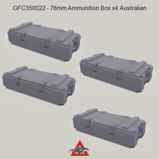 1/35 Australian 76mm Ammunition Box (4pcs) for M113A1 FSV/MRV/Saladin Armoured Car