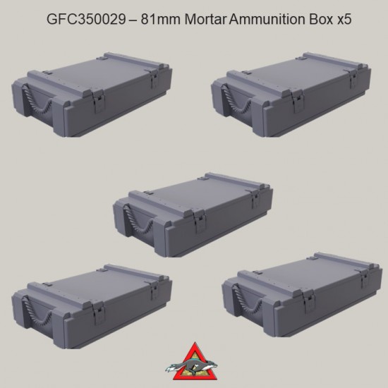 1/35 81mm Mortar Ammunition Box (5pcs)