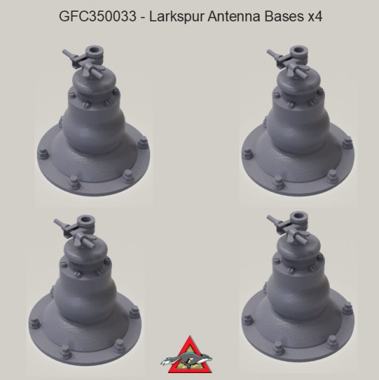 1/35 Britain/Australian/NATO Larkspur Antenna Bases and Antennas (4pcs)