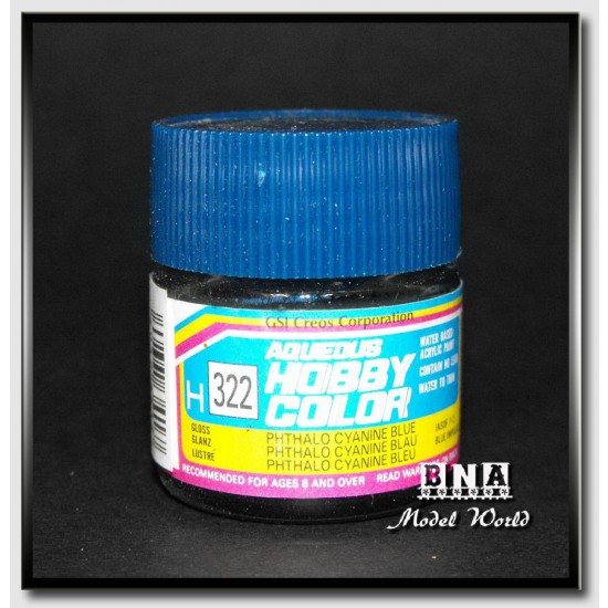 Water-Based Acrylic Paint - Gloss PhthaloCyanine Blue (10ml)