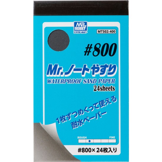 Mr Notebook Sandpaper #800 (110mm x 65mm, 24 sheets)