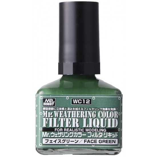 Mr Weathering Colour - Filter Liquid Face Green (40ml)