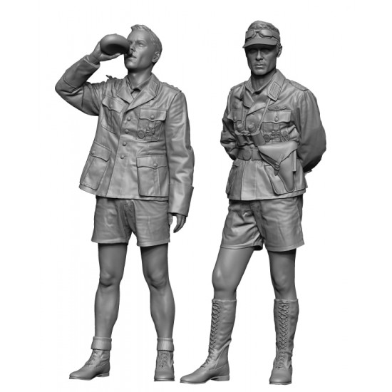 1/16 WWII German Dak Officer set (2 figures)