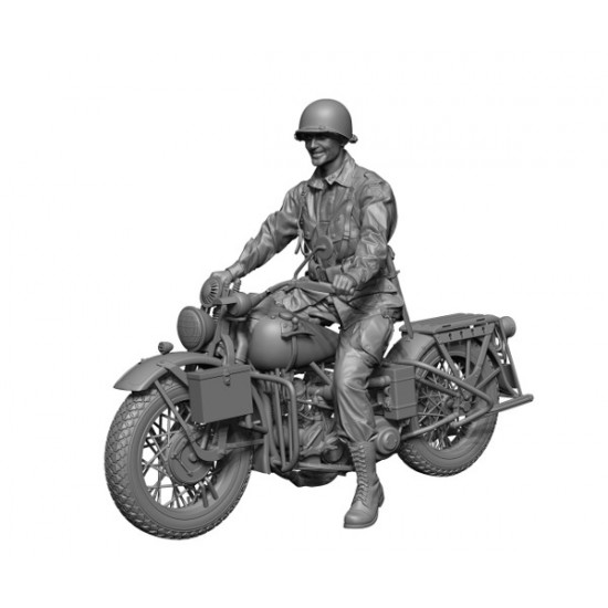 1/16 WWII US Para Ironhorse Rider with Bike