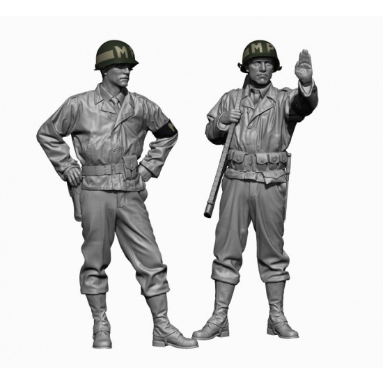 1/16 WWII US Army MP set (2 figures)