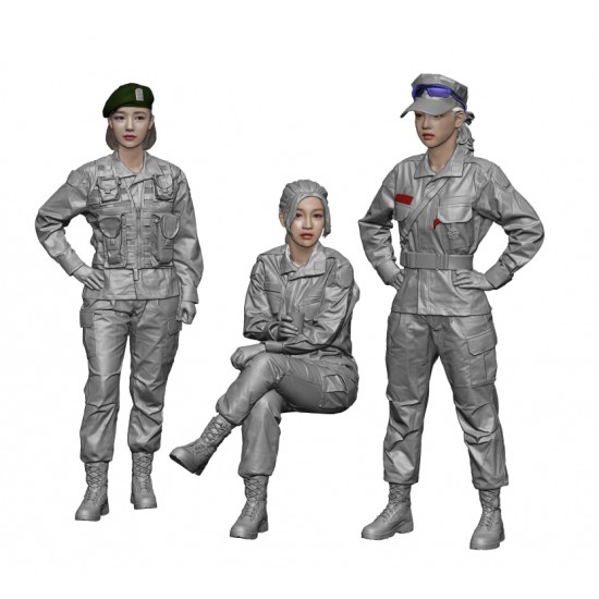 1/35 ROKA/ROKMC Female Soldier set (3 figures) H3 Models HS35047