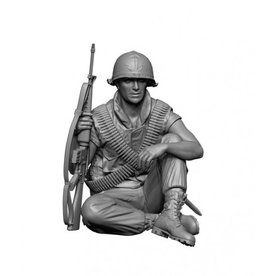 1/35 Vietnam War US Rifleman Sitting Position