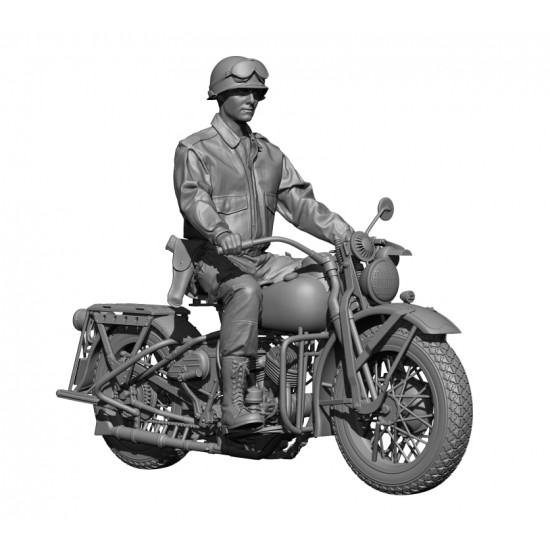 1/35 WWII US Para American Rider with Bike