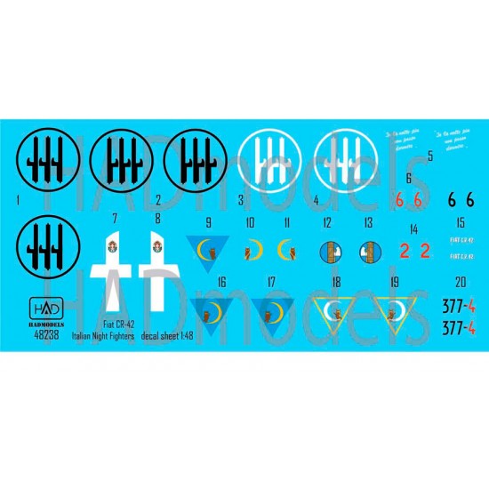 Decal for 1/48 CR-42 Italian Night Figthers