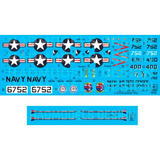 Decal for 1/48 A-7E US NAVAL Air Test Center ' The Final Countdown'