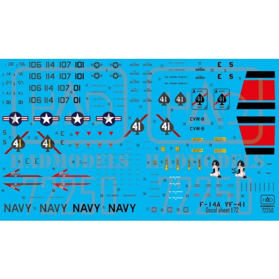 Decal for 1/72 F-14A 'Black Aces' Final Countdown