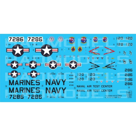 Decal for 1/72 F-4J US NAVAL Air Test Center ' The Final Countdown'