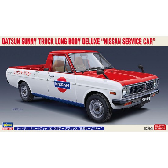 1/24 Japanese Vintage Car Datsun Sunny Truck Long Body Deluxe Nissan Service Car