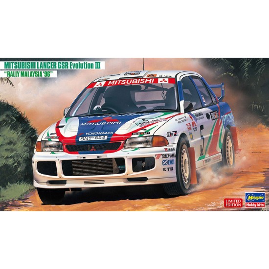 1/24 Japanese Race Car Mitsubishi Lancer GSR Evolution III "Rally Malaysia '96"