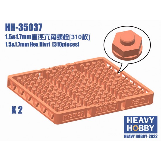 1.5&1.7mm Hex Rivet (310pcs)