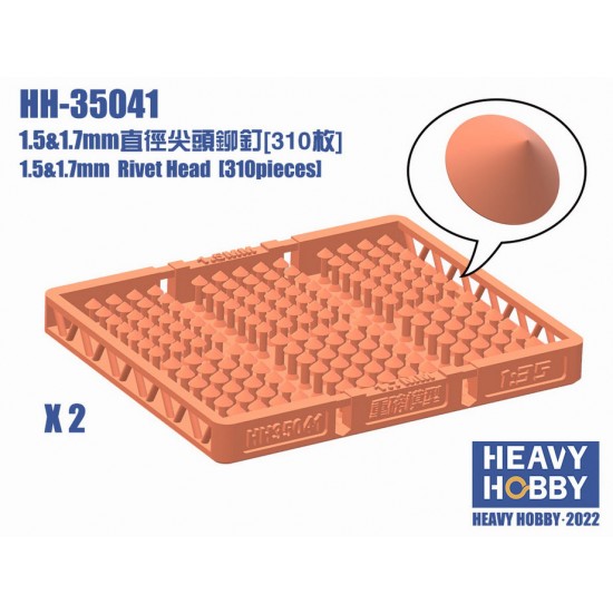 1.5&1.7mm Rivrt Head (310pcs)