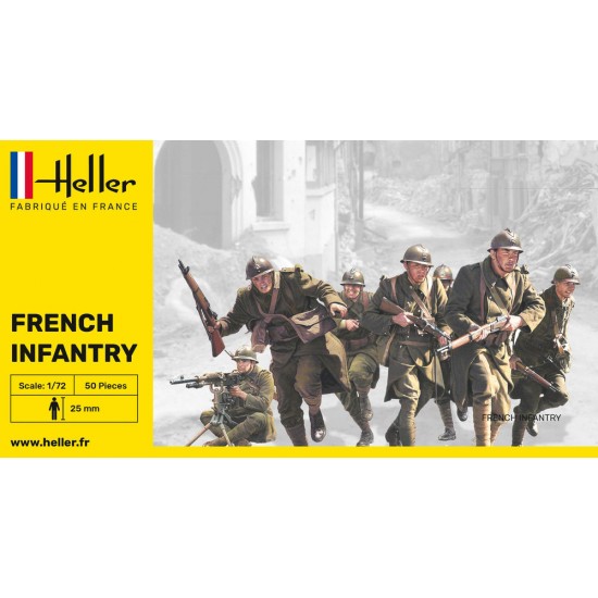 1/72 French Infantry (50 figures, each height: 25mm)